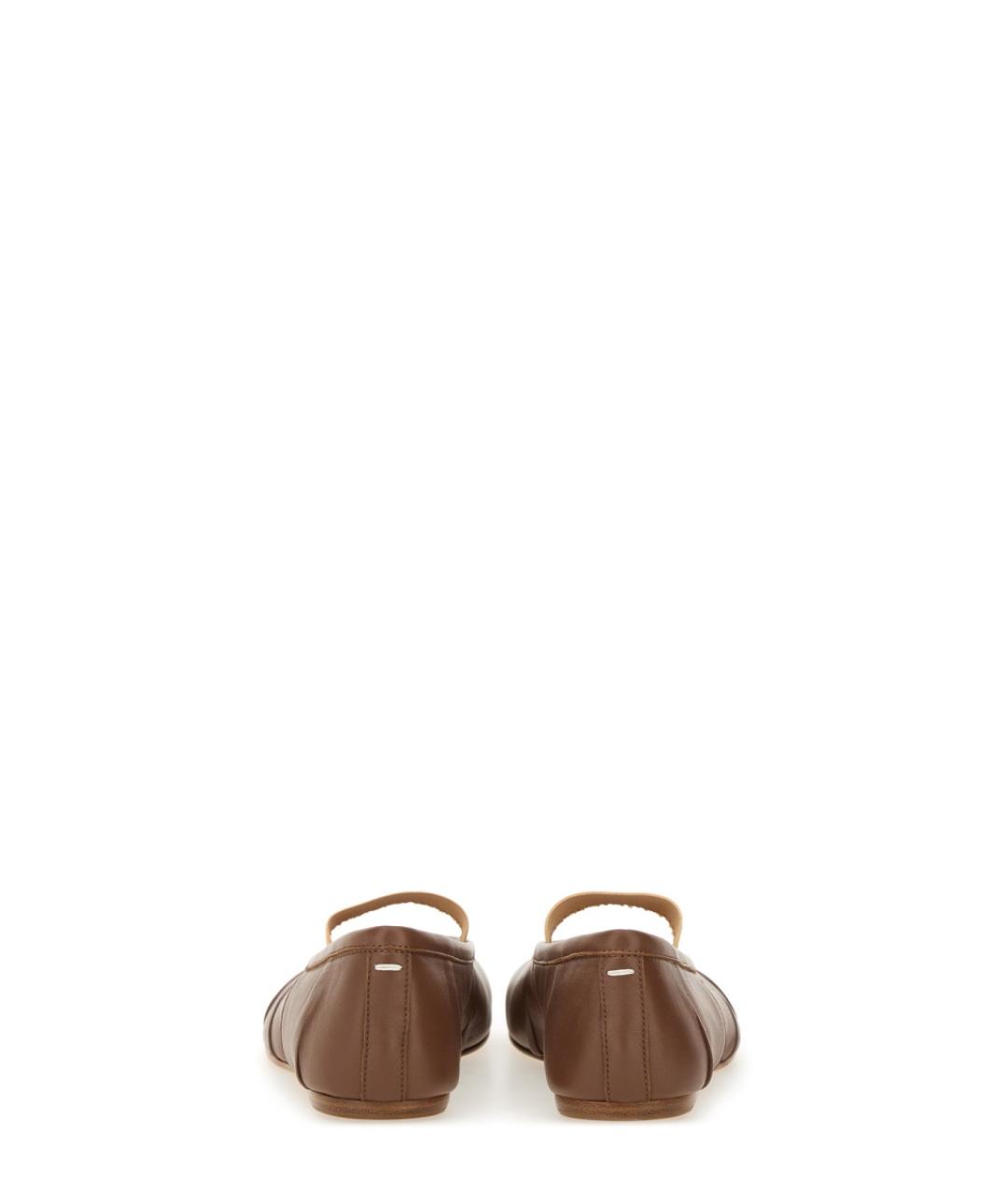 MAISON MARGIELA Коричневые кожаные балетки, фото 3