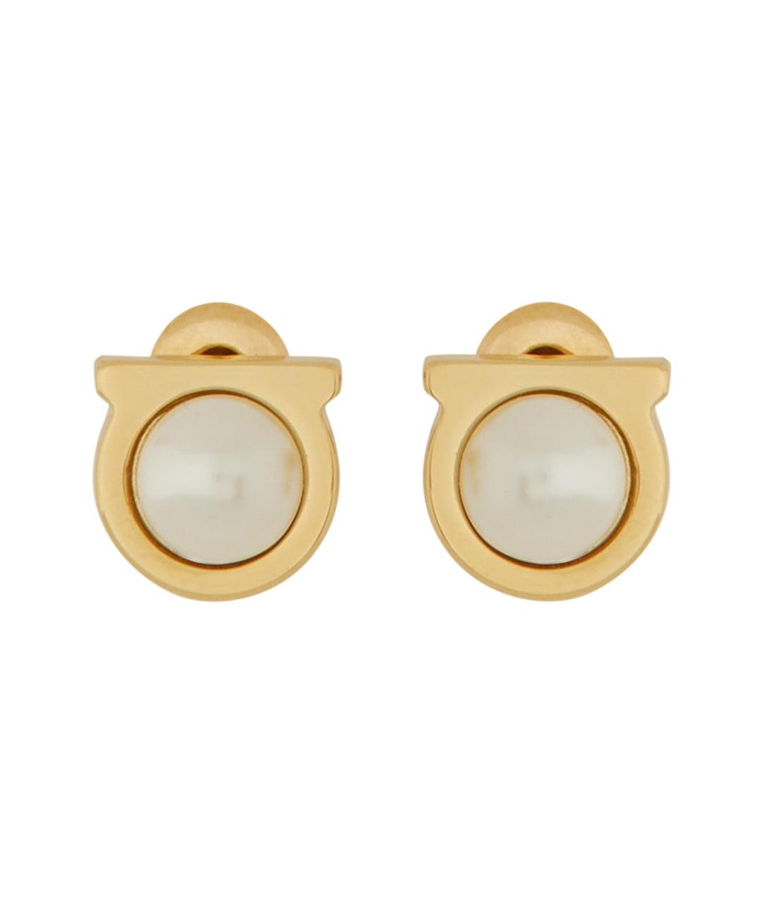 FERRAGAMO Золотые латунные серьги, фото 1