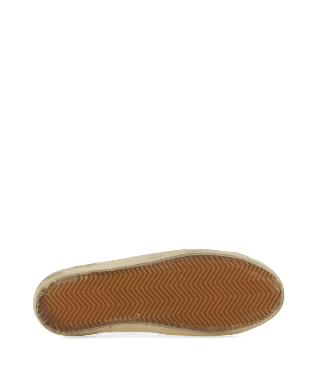 GOLDEN GOOSE DELUXE BRAND Бежевые кожаные низкие кроссовки / кеды, фото 6