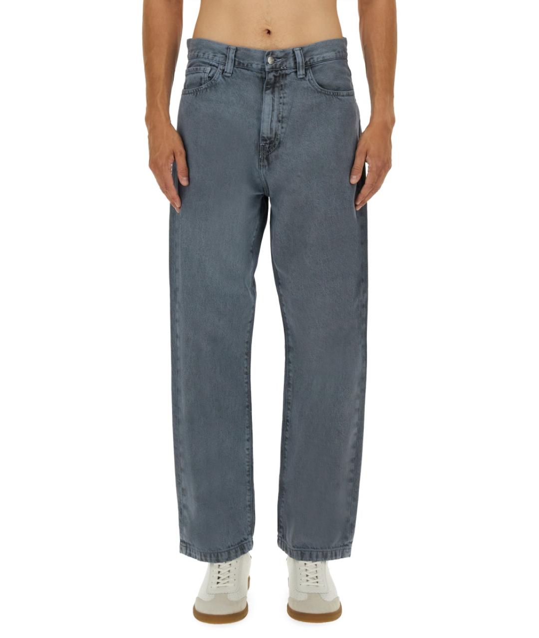 CARHARTT WIP Серые хлопковые прямые джинсы, фото 2