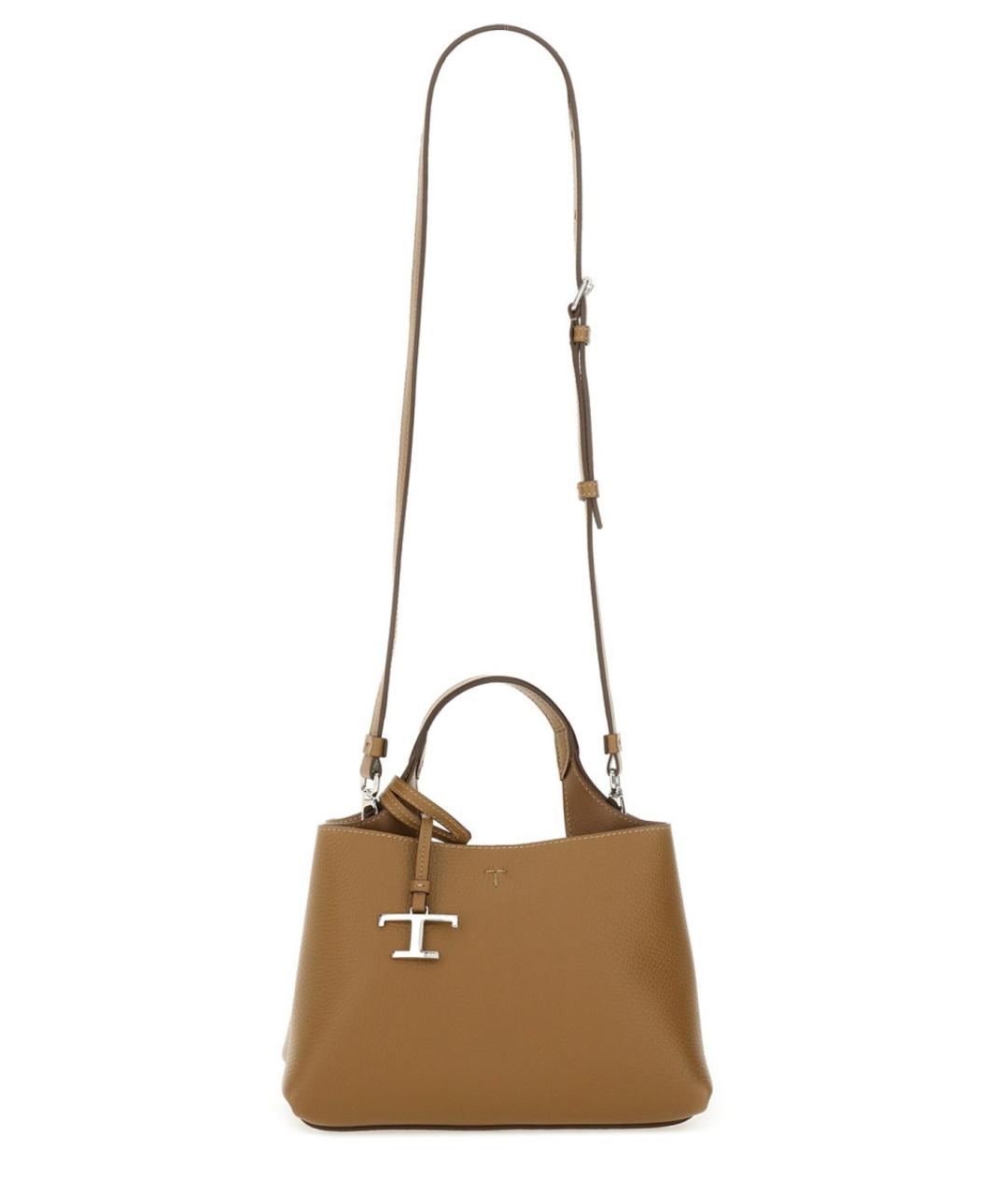 TOD'S Коричневая кожаная сумка тоут, фото 2