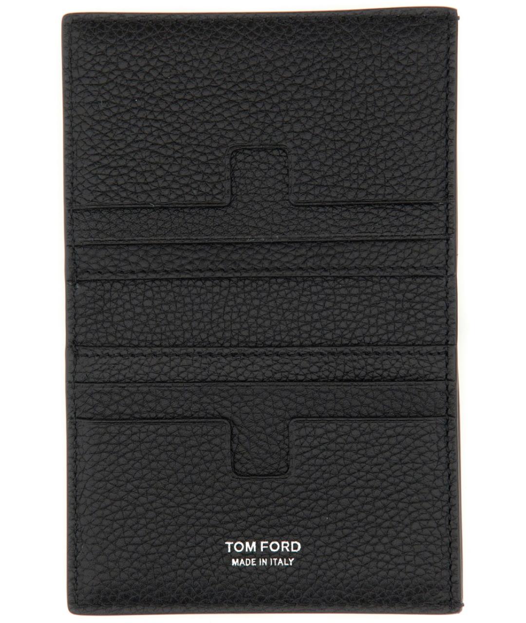 TOM FORD Черный кожаный кошелек, фото 3