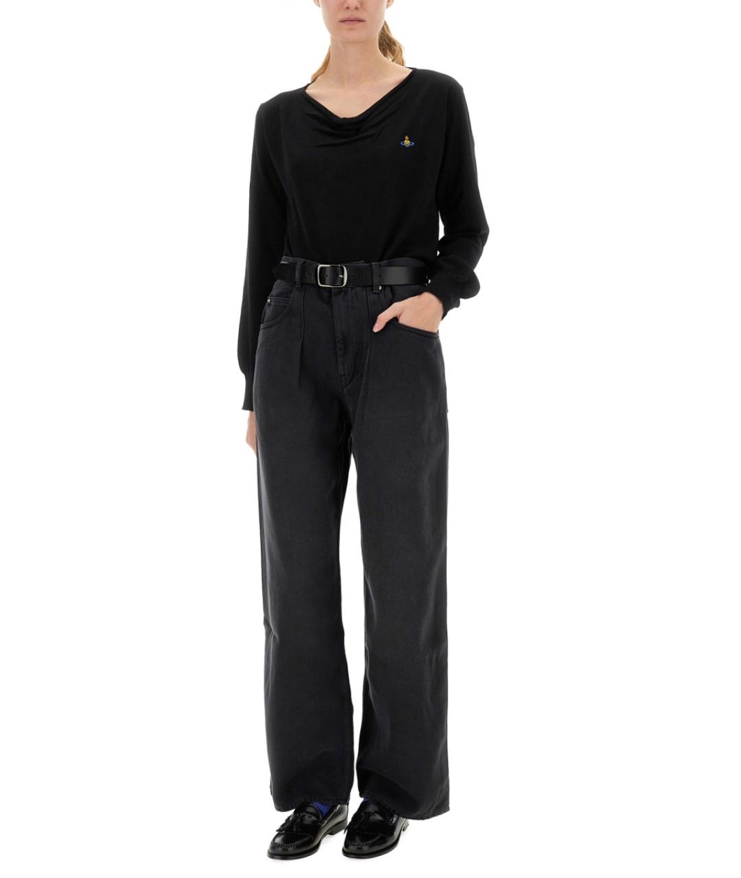 VIVIENNE WESTWOOD Черный хлопковый джемпер / свитер, фото 3