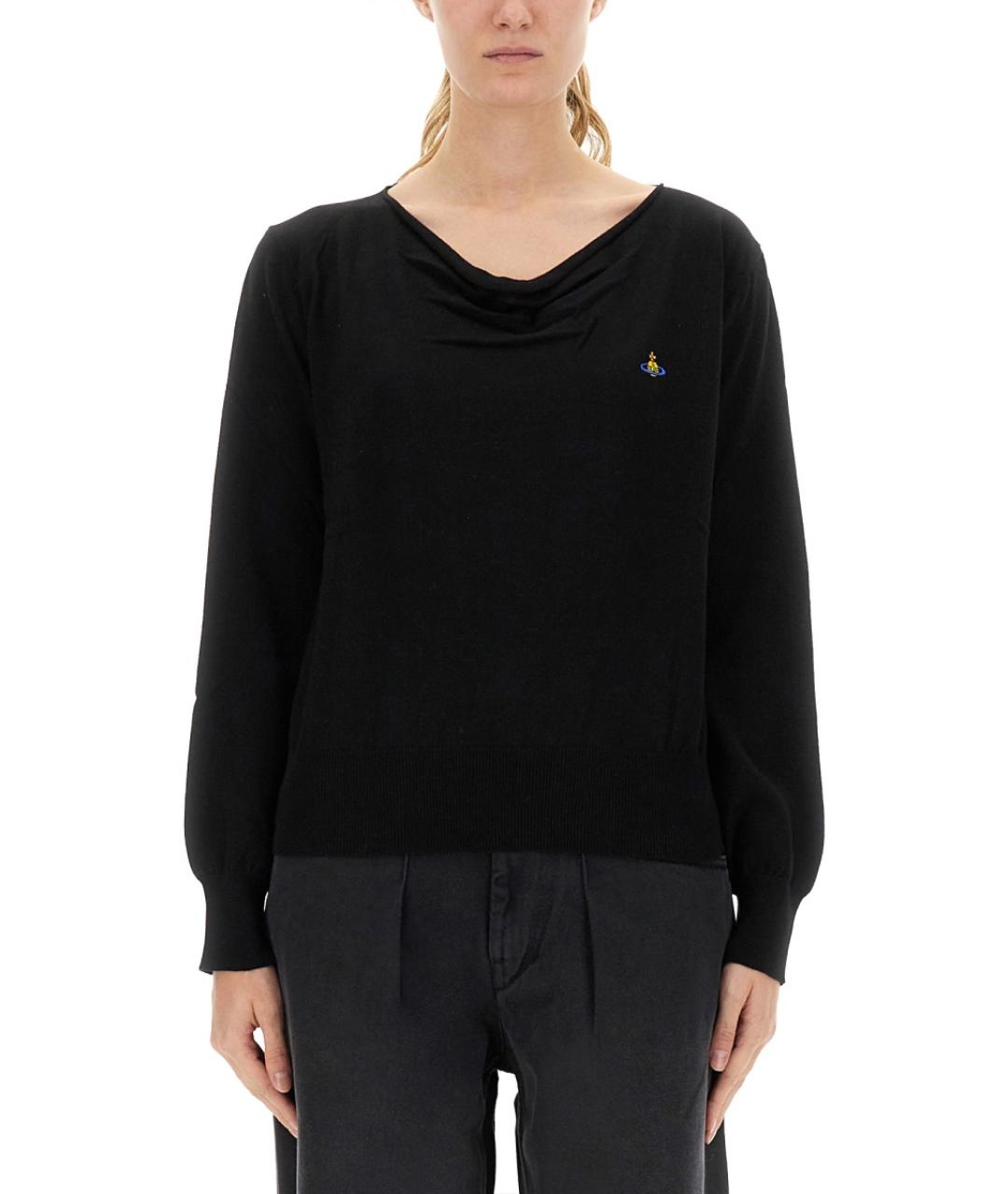VIVIENNE WESTWOOD Черный хлопковый джемпер / свитер, фото 2