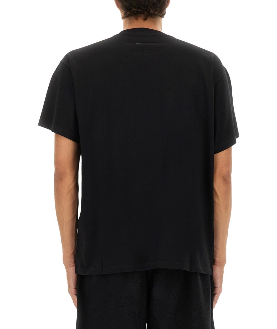 MM6 MAISON MARGIELA Черная хлопковая футболка, фото 4