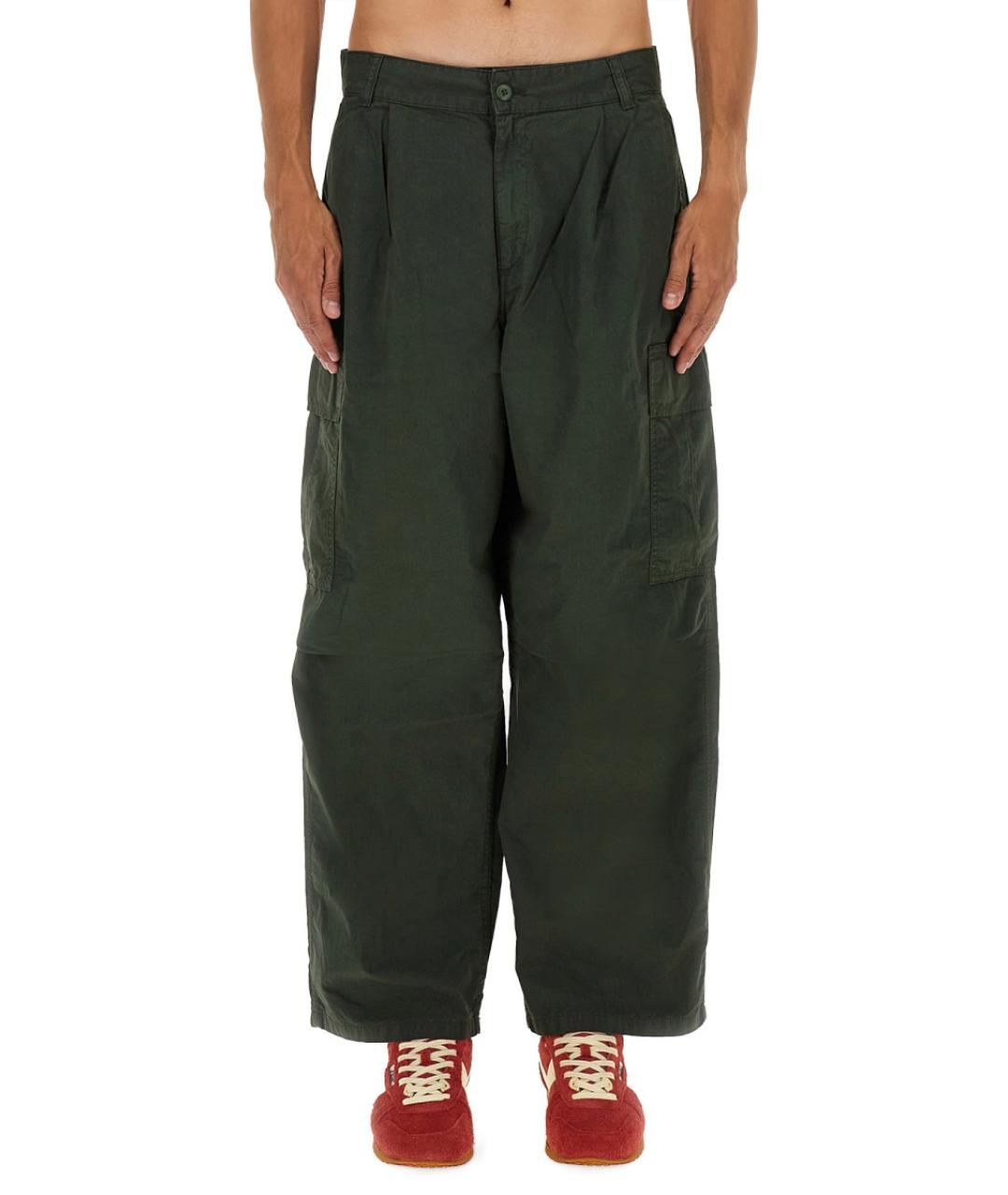 CARHARTT WIP Хаки хлопковые прямые джинсы, фото 5