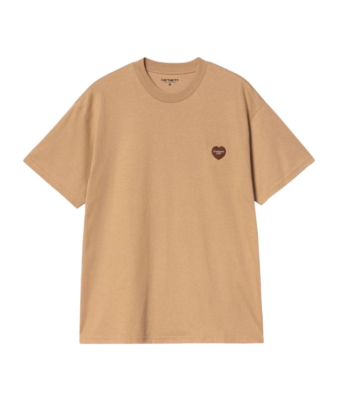 CARHARTT WIP Бежевая хлопковая футболка, фото 1