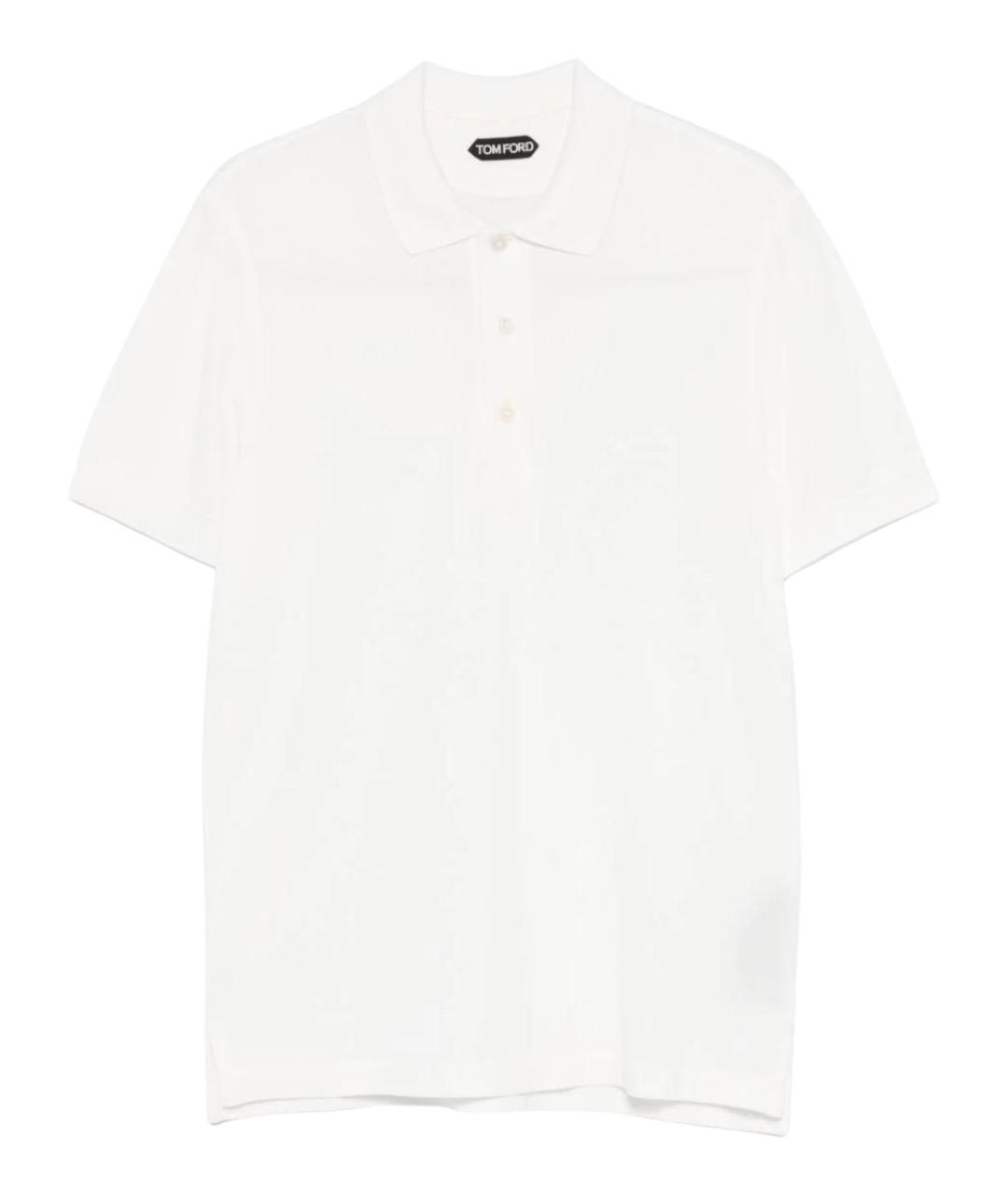 TOM FORD Белое поло с коротким рукавом, фото 1