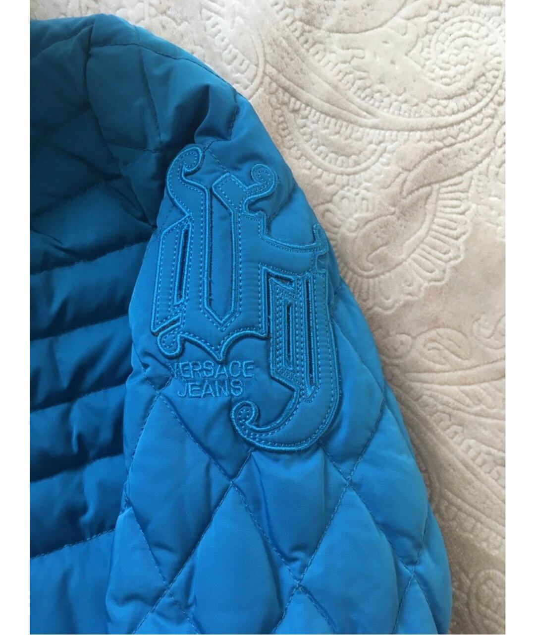 VERSACE JEANS COUTURE Голубая полиэстеровая куртка, фото 3
