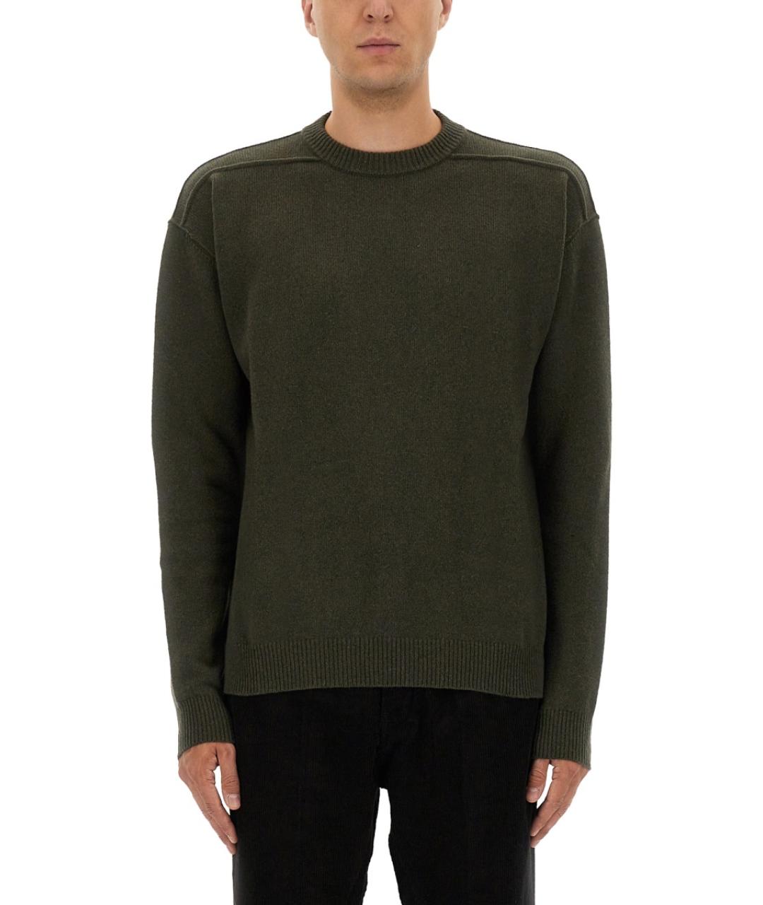 RICK OWENS Зеленый шерстяной джемпер / свитер, фото 2