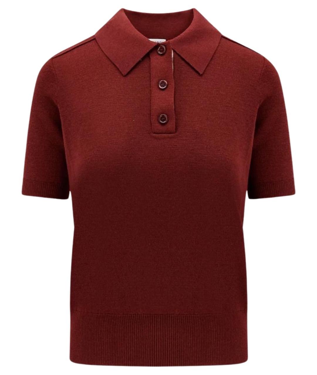 BURBERRY Бордовый шерстяной джемпер / свитер, фото 1