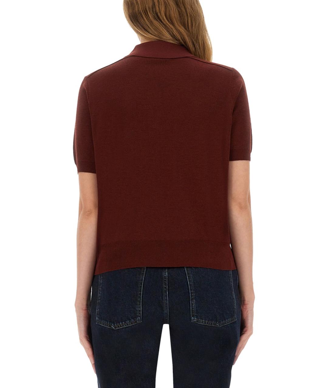 BURBERRY Бордовый шерстяной джемпер / свитер, фото 4