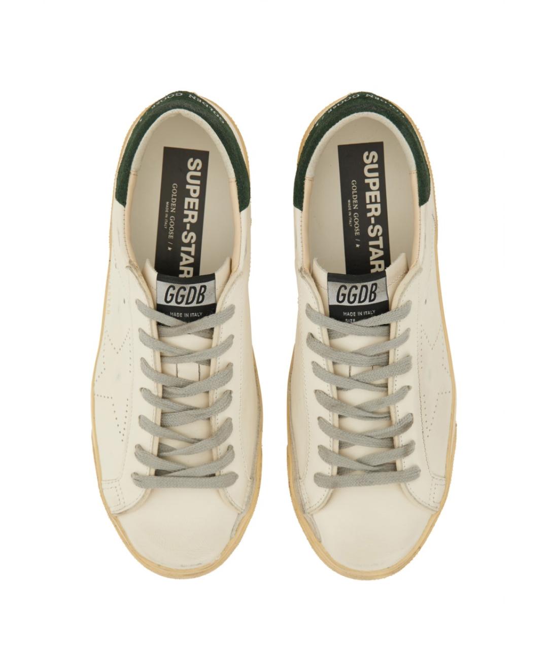 GOLDEN GOOSE DELUXE BRAND Белые кожаные низкие кроссовки / кеды, фото 6