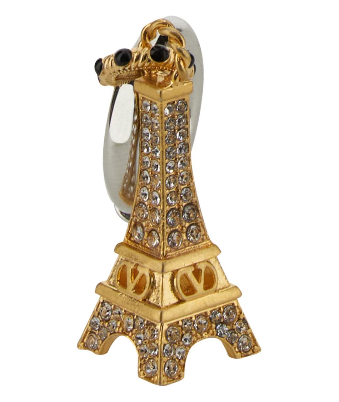 VALENTINO Золотые металлические серьги, фото 2