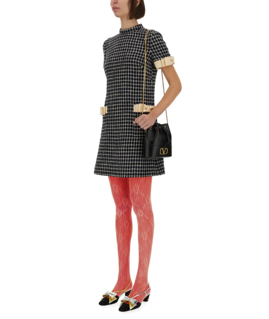 VALENTINO Синее шерстяное повседневное платье, фото 3