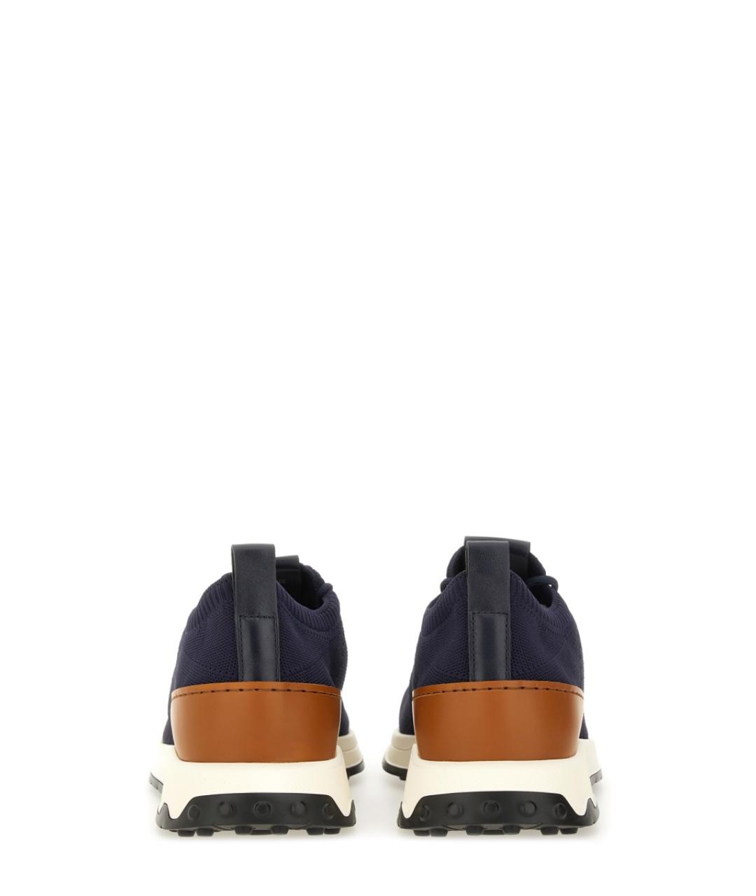 TOD'S Синие текстильные низкие кроссовки / кеды, фото 3