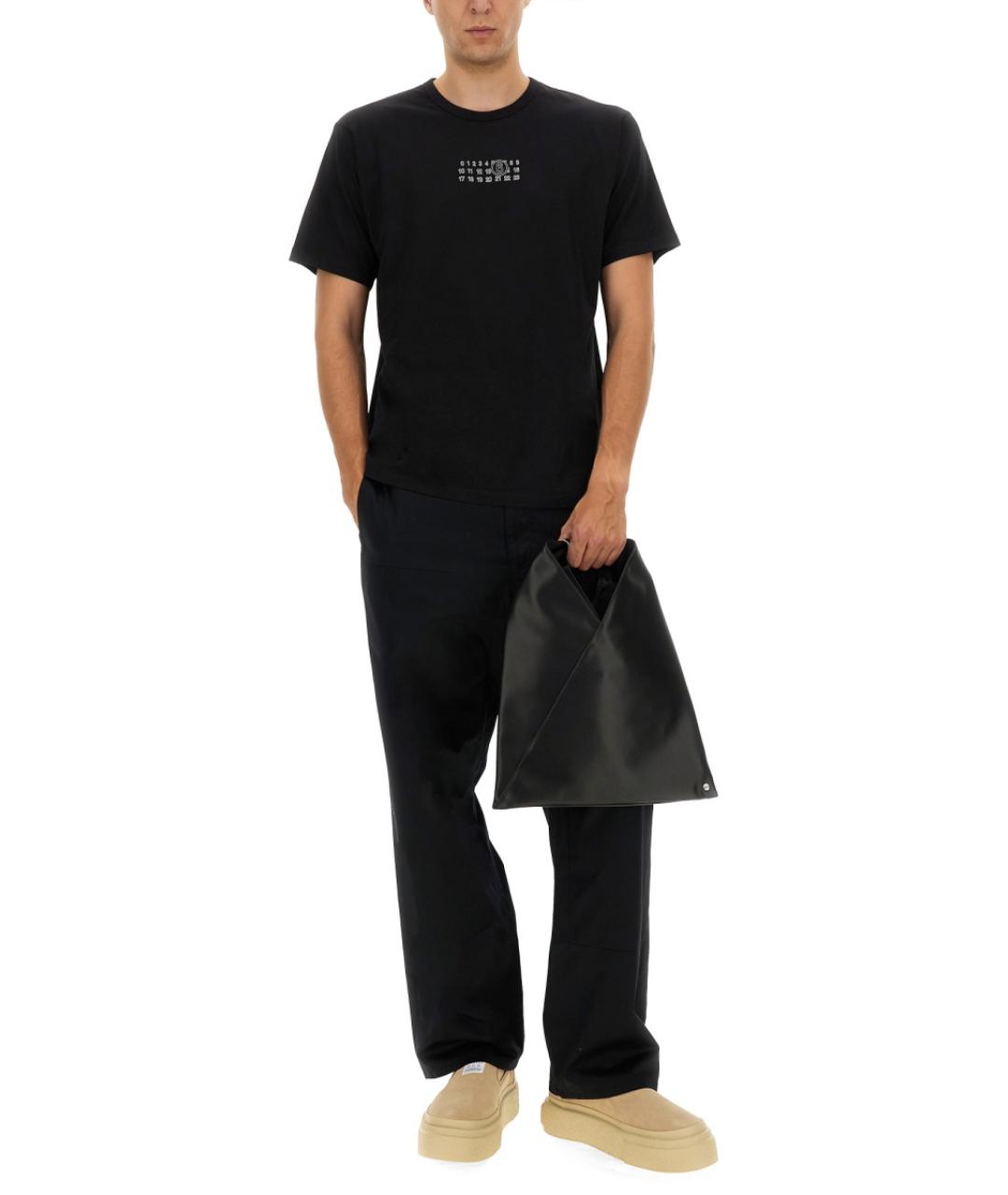 MM6 MAISON MARGIELA Черная хлопковая футболка, фото 3