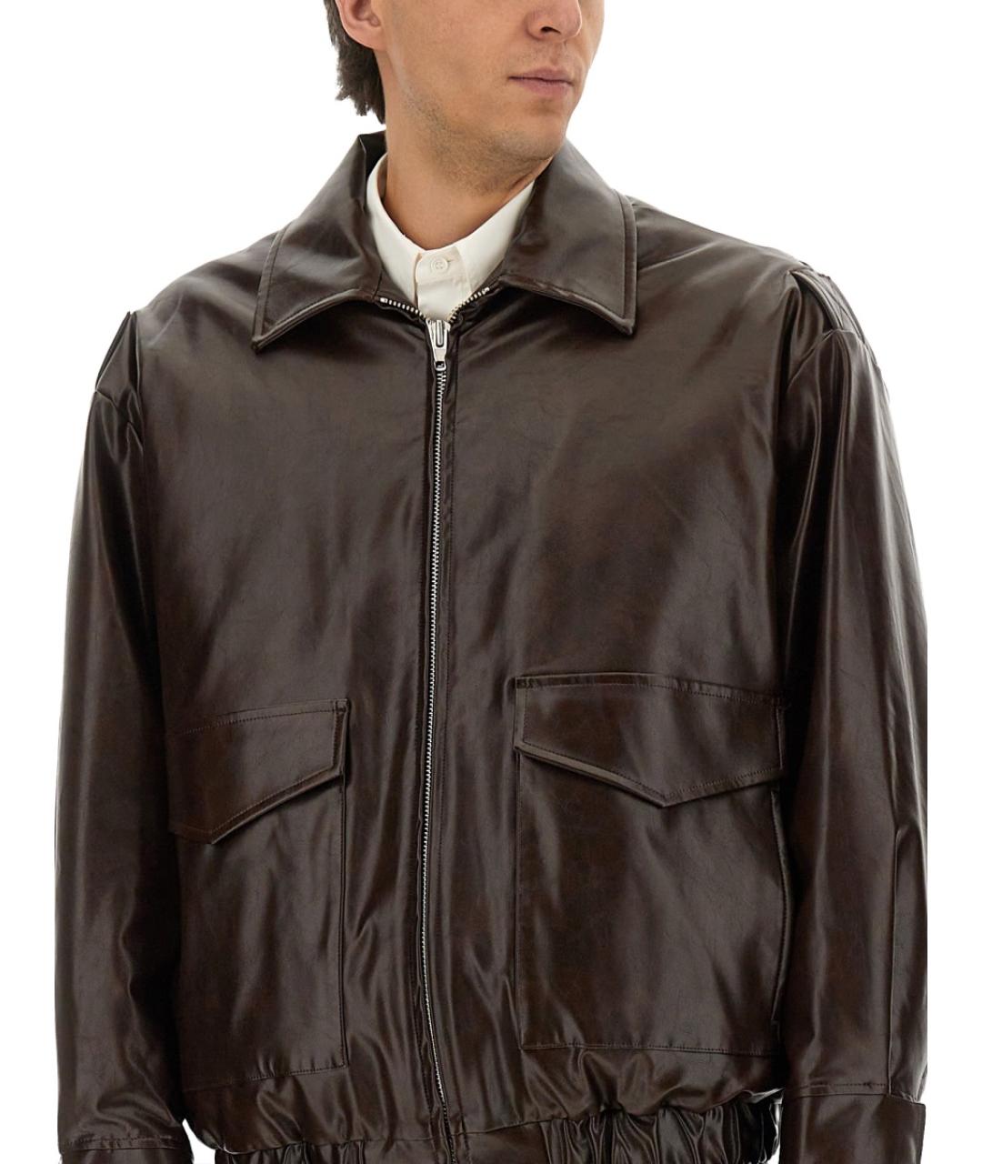 MM6 MAISON MARGIELA Коричневая вискозная куртка, фото 4