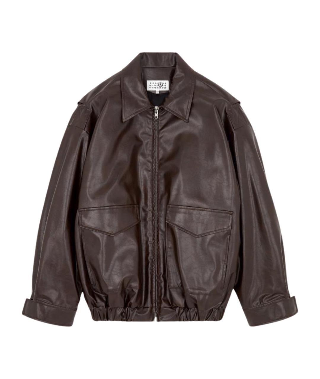 MM6 MAISON MARGIELA Коричневая вискозная куртка, фото 1