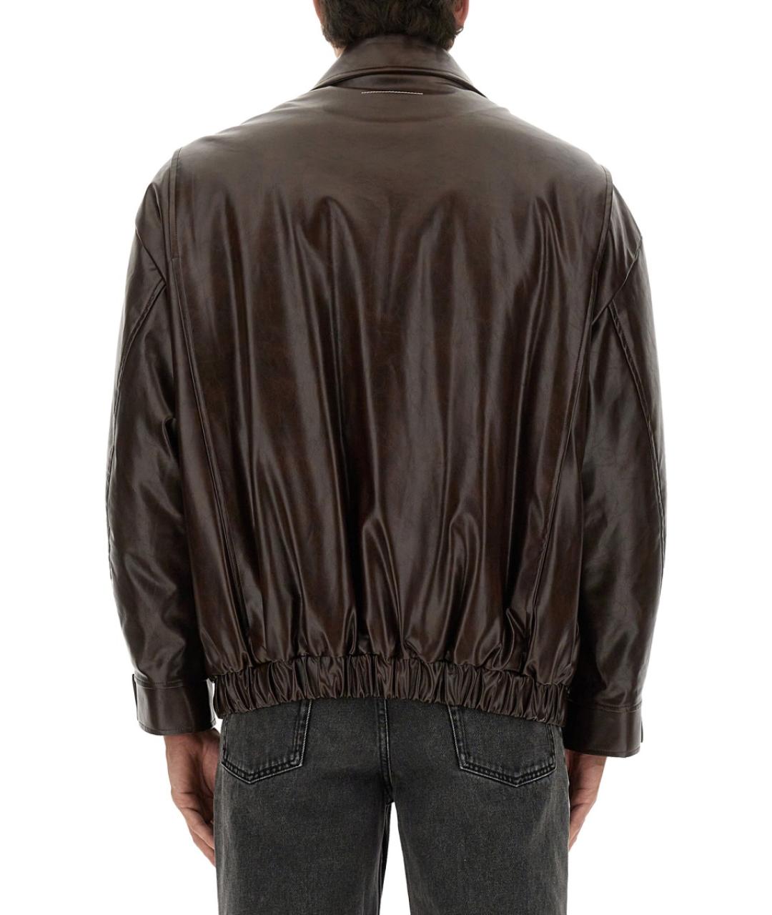 MM6 MAISON MARGIELA Коричневая вискозная куртка, фото 3