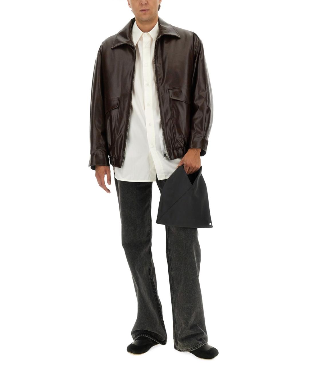 MM6 MAISON MARGIELA Коричневая вискозная куртка, фото 2