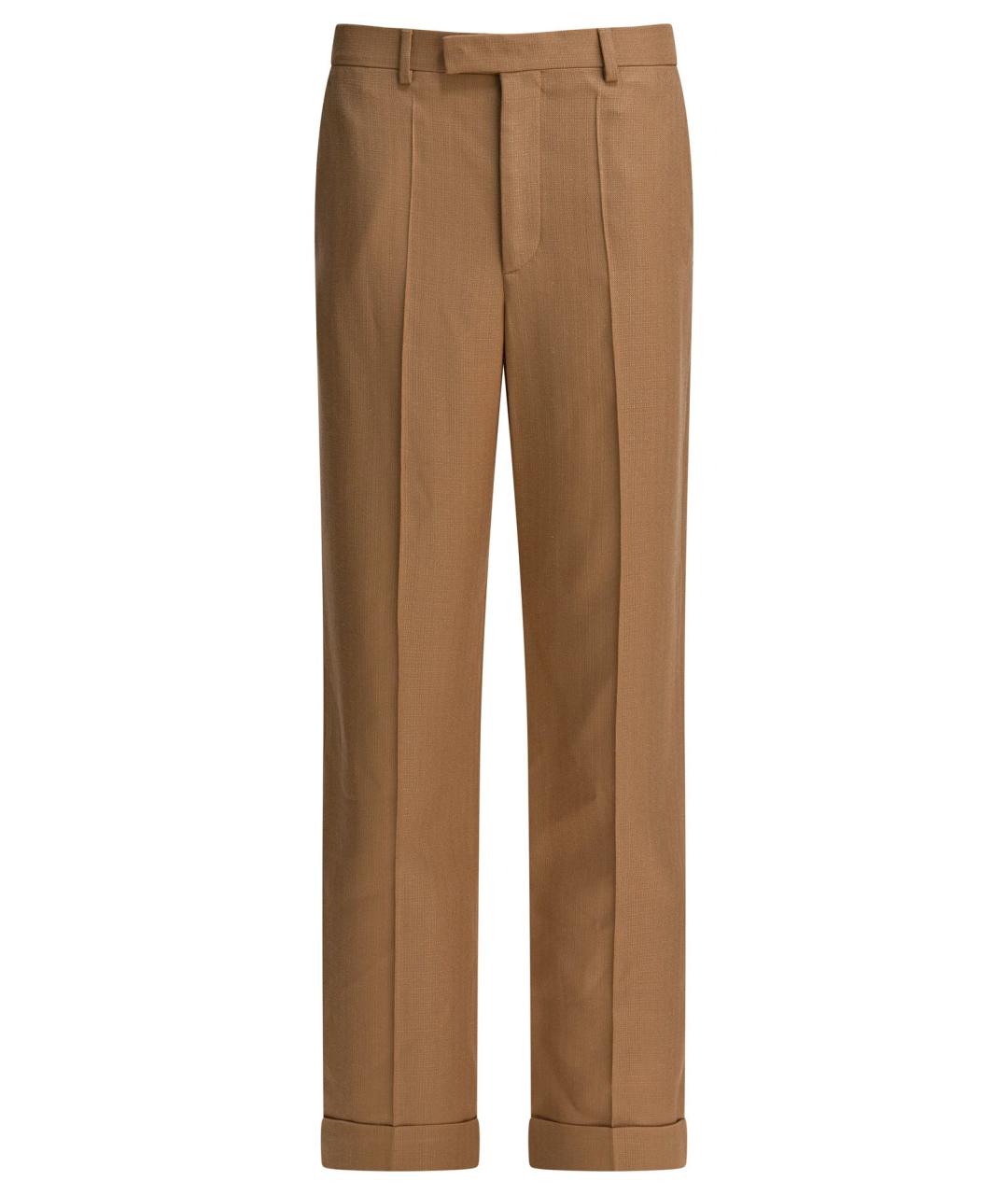 VALENTINO Бежевые вискозные повседневные брюки, фото 1