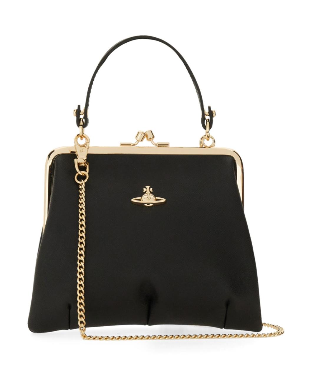 VIVIENNE WESTWOOD Черная сумка тоут из искусственной кожи, фото 1