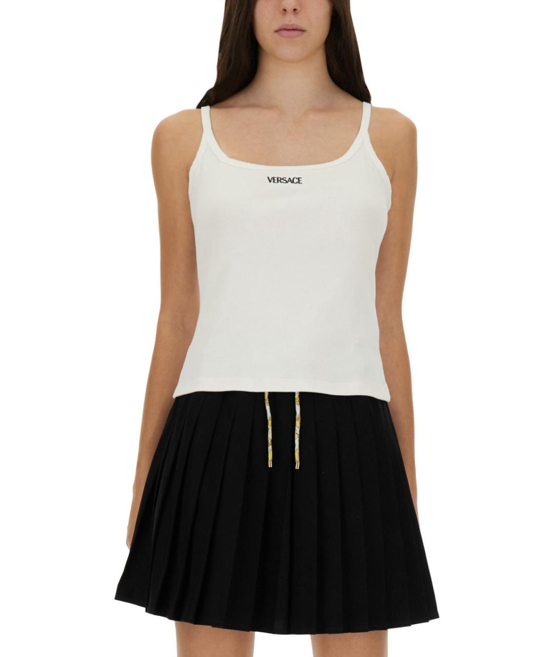 VERSACE Белая хлопковая майка, фото 2