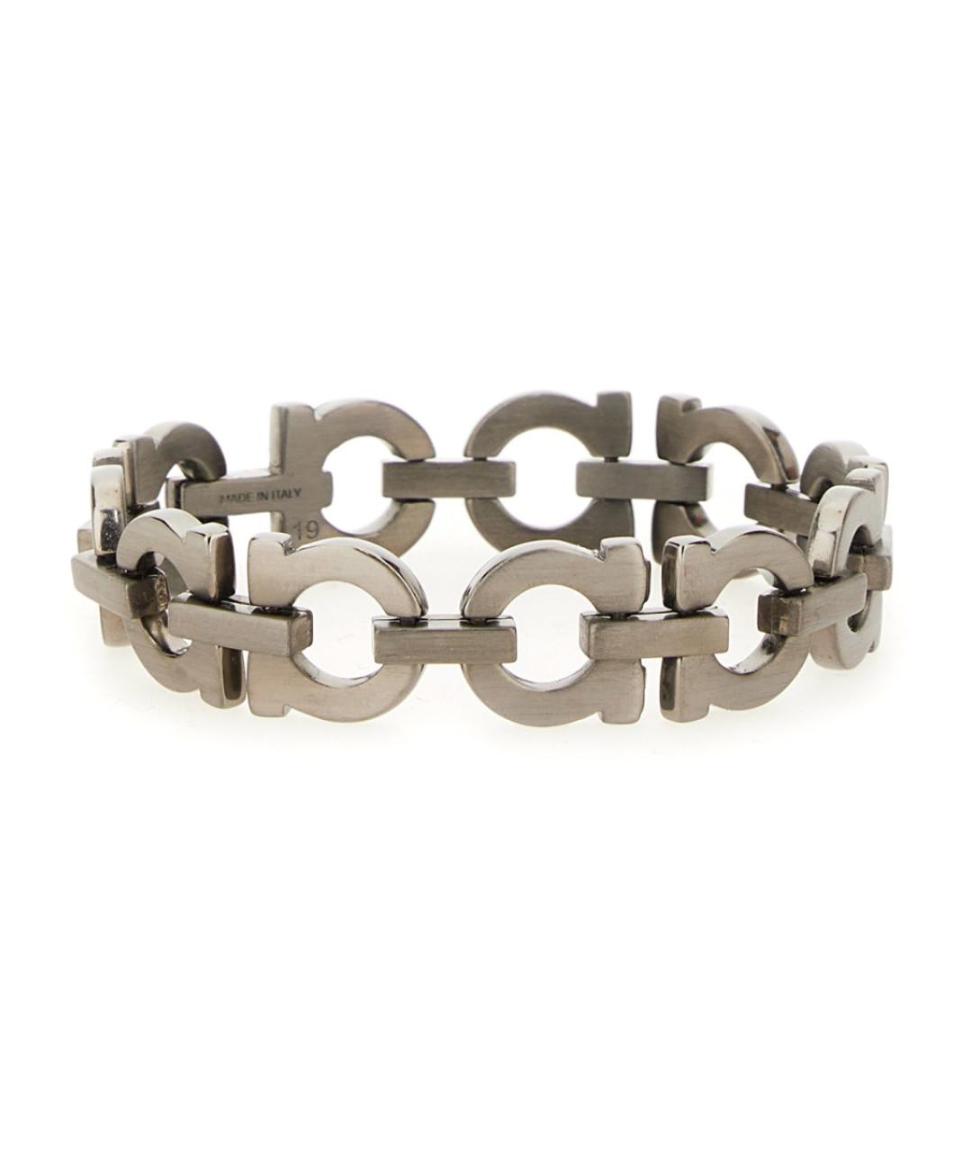 FERRAGAMO Серебрянный металлический браслет, фото 2