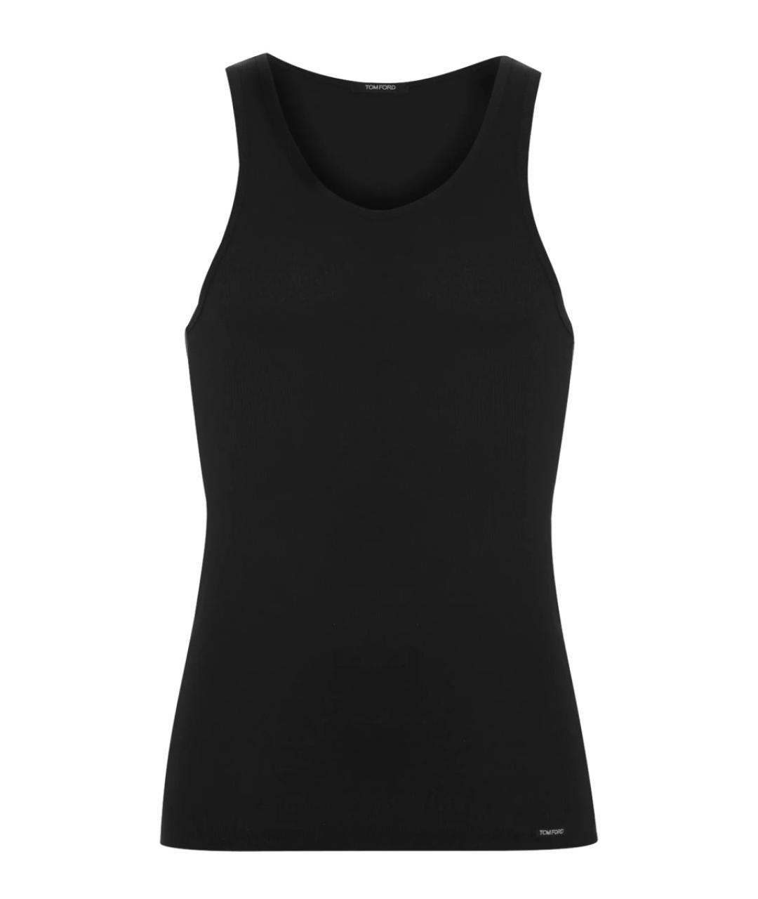 TOM FORD Черная хлопковая майка, фото 1
