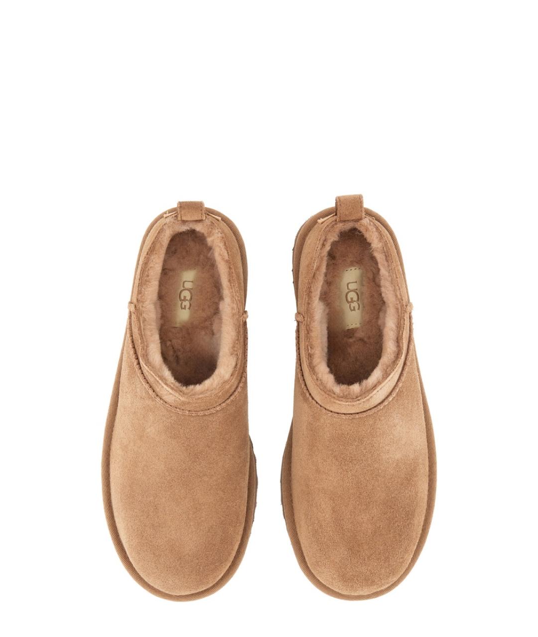 UGG AUSTRALIA Коричневые кожаные ботинки, фото 2