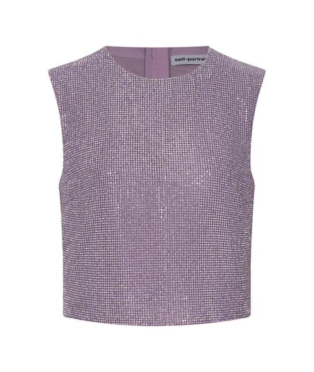 SELF-PORTRAIT Фиолетовая полиэстеровая блузы, фото 1