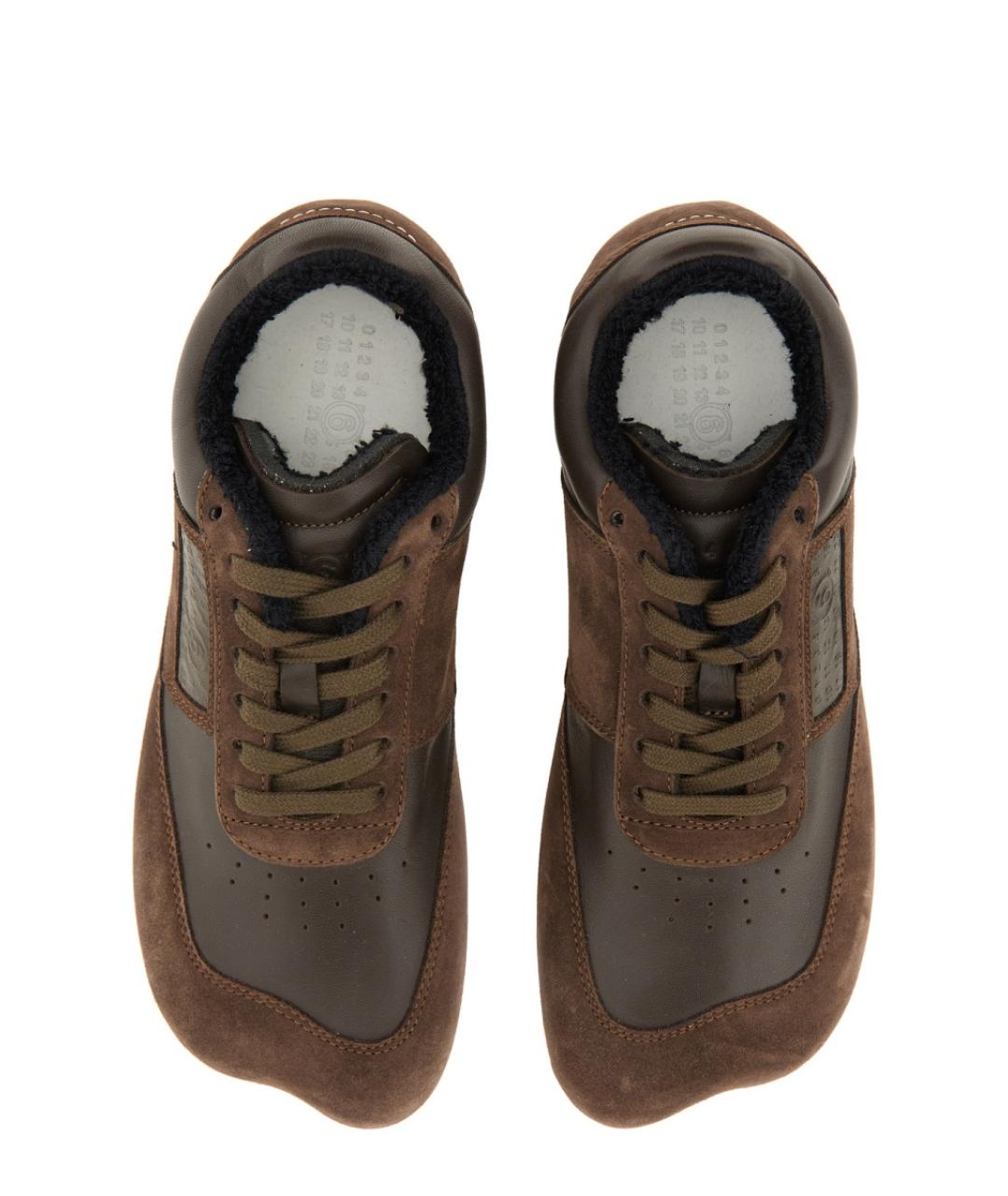MM6 MAISON MARGIELA Коричневые замшевые кроссовки, фото 6