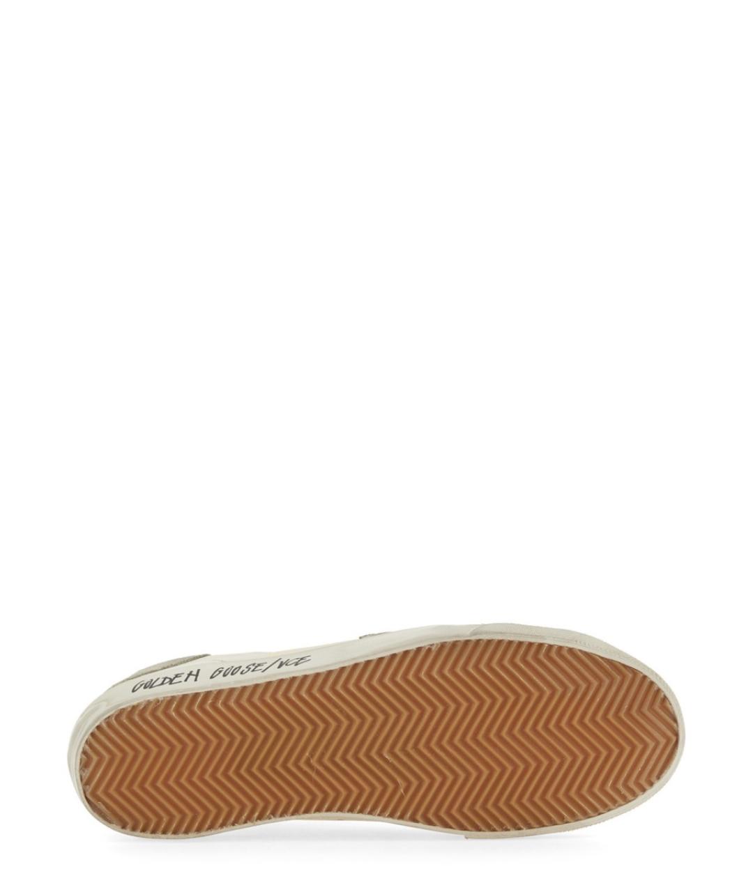 GOLDEN GOOSE DELUXE BRAND Бежевые кожаные низкие кроссовки / кеды, фото 5
