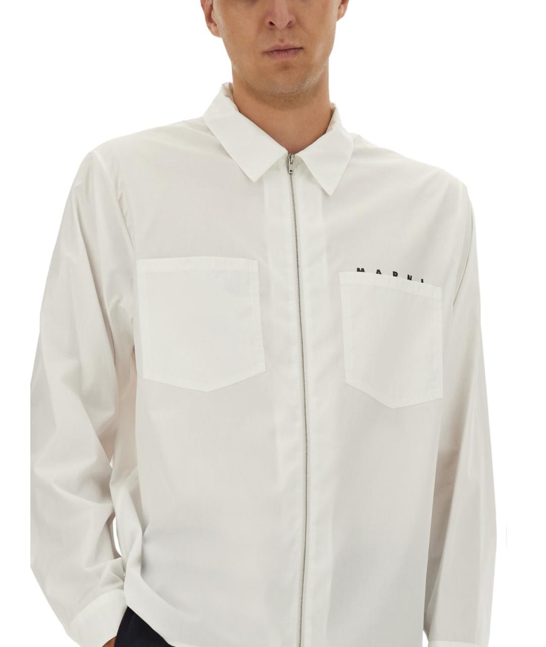 MARNI Белая хлопковая кэжуал рубашка, фото 5