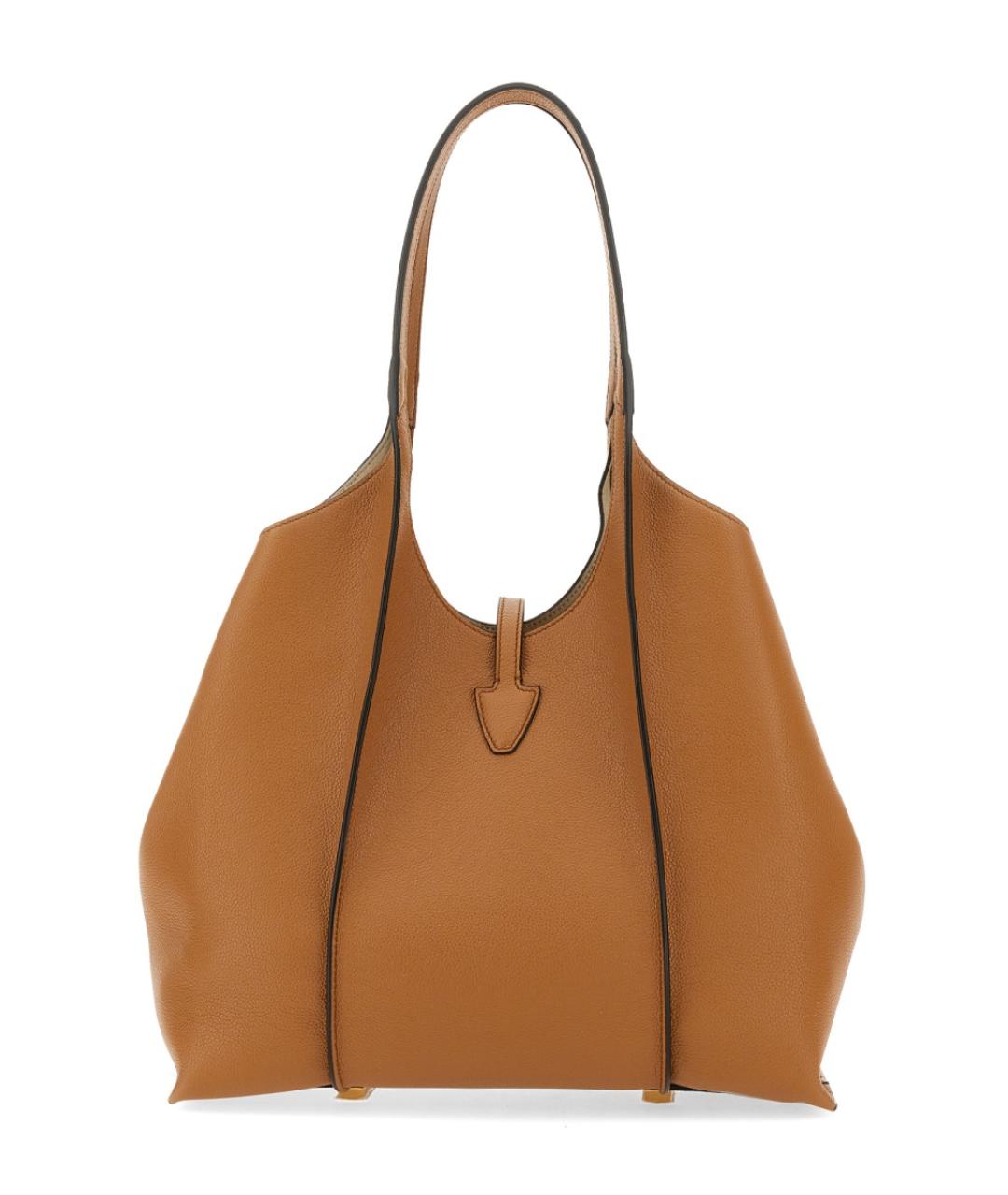 TOD'S Коричневая кожаная сумка тоут, фото 5