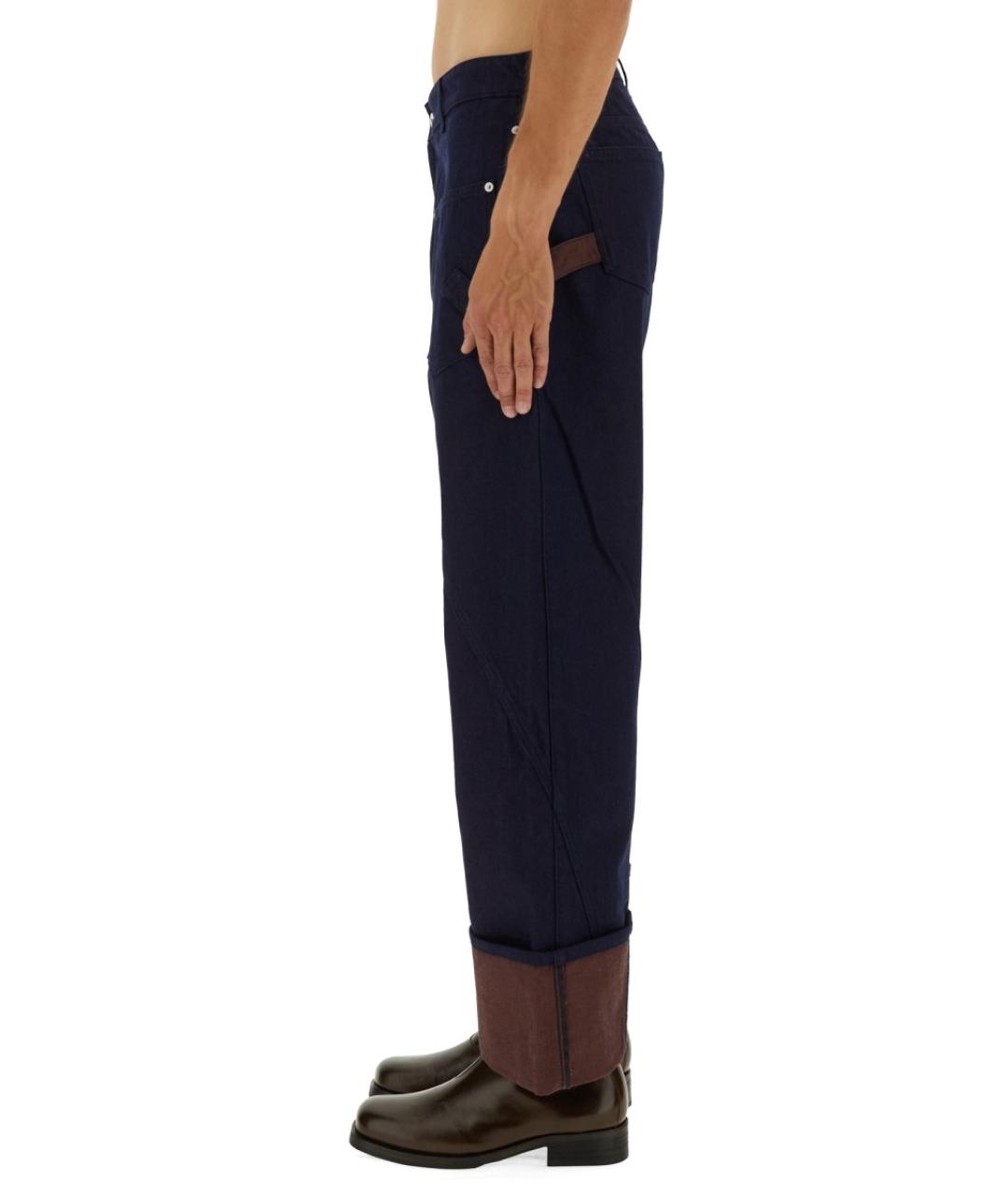 J.W.ANDERSON Синие хлопковые прямые джинсы, фото 5