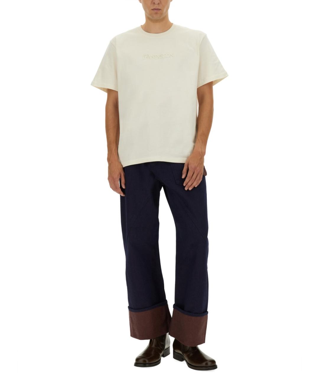 J.W.ANDERSON Синие хлопковые прямые джинсы, фото 3