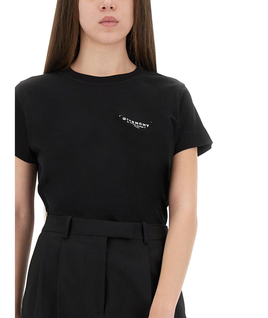 GIVENCHY Черная хлопковая футболка, фото 5