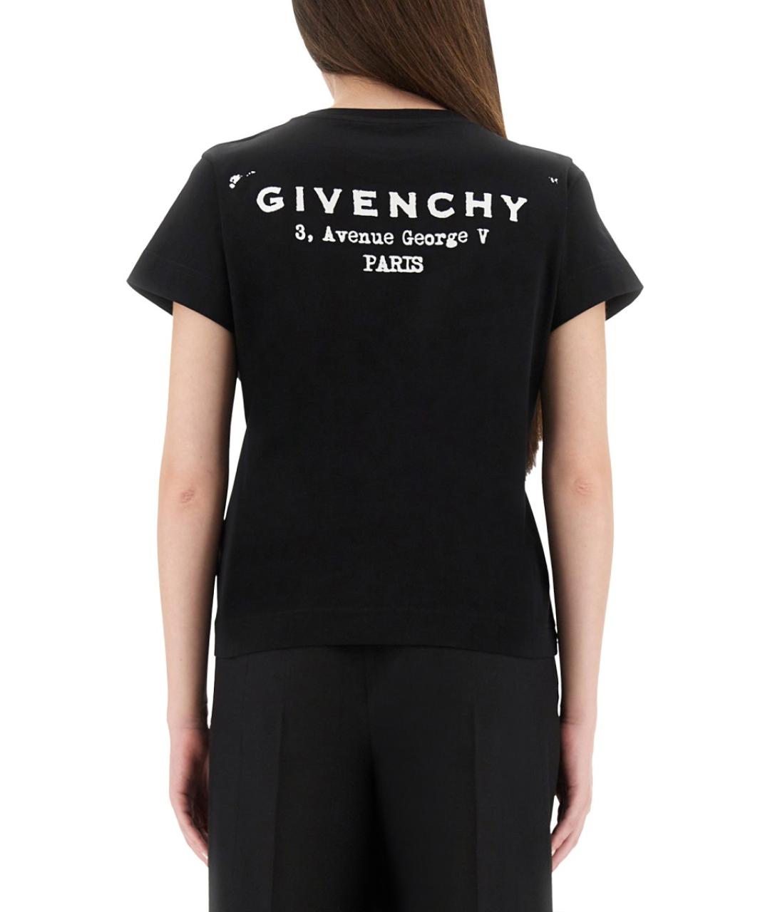GIVENCHY Черная хлопковая футболка, фото 4