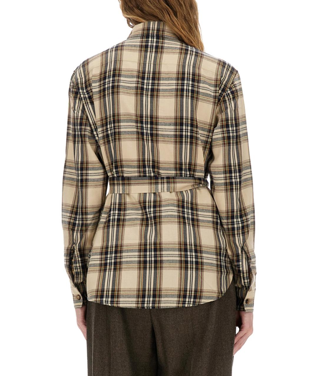 SAINT LAURENT Бежевая хлопковая рубашка, фото 4