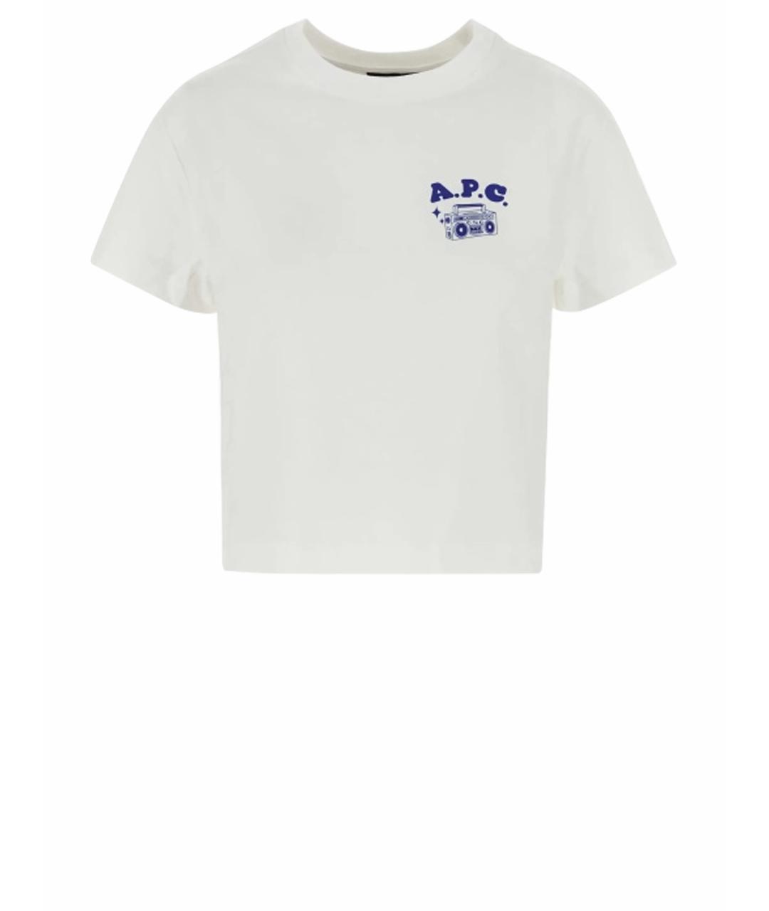 A.P.C. Белая хлопковая футболка, фото 1