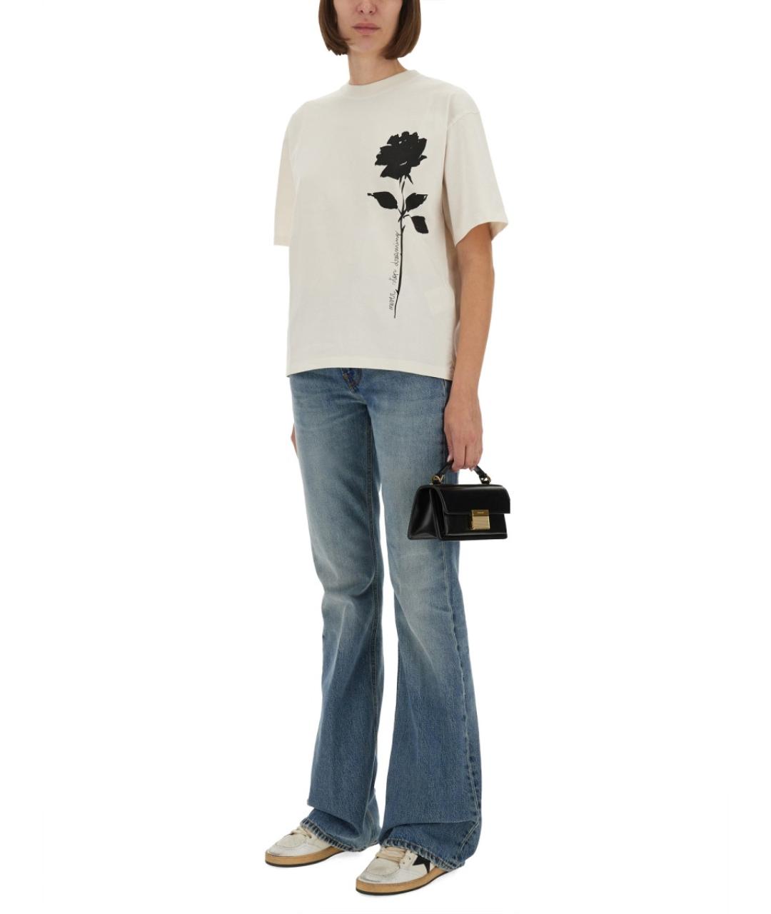 GOLDEN GOOSE DELUXE BRAND Белая хлопковая футболка, фото 3