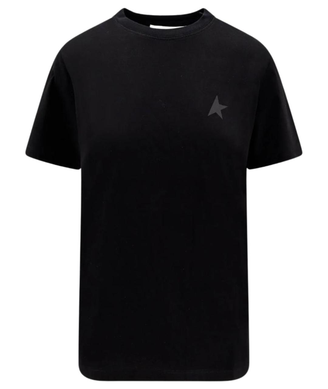 GOLDEN GOOSE DELUXE BRAND Черная хлопковая футболка, фото 1