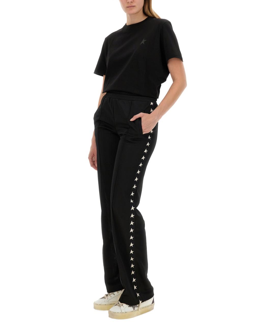 GOLDEN GOOSE DELUXE BRAND Черная хлопковая футболка, фото 2