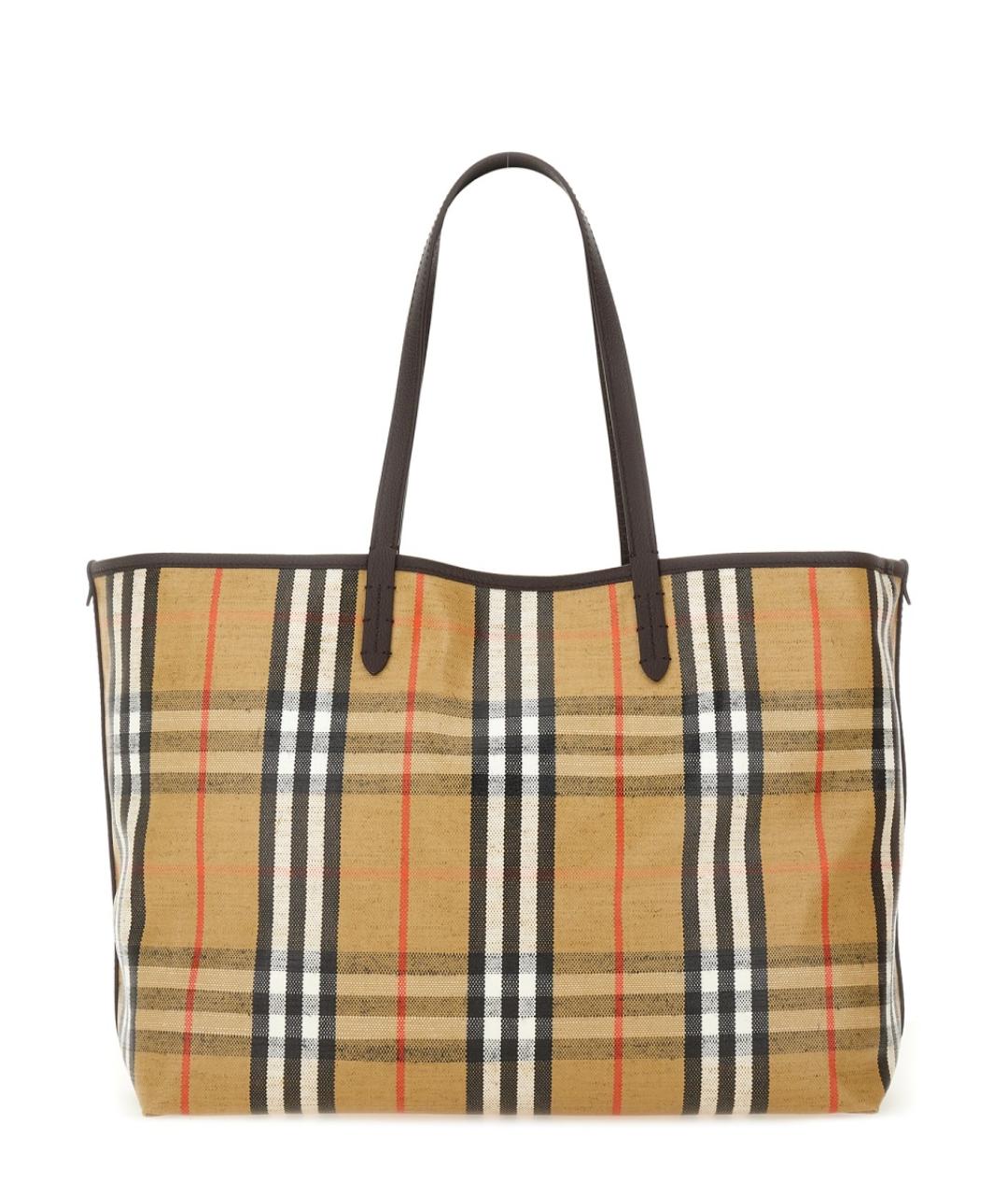 BURBERRY Бежевая хлопковая сумка тоут, фото 2