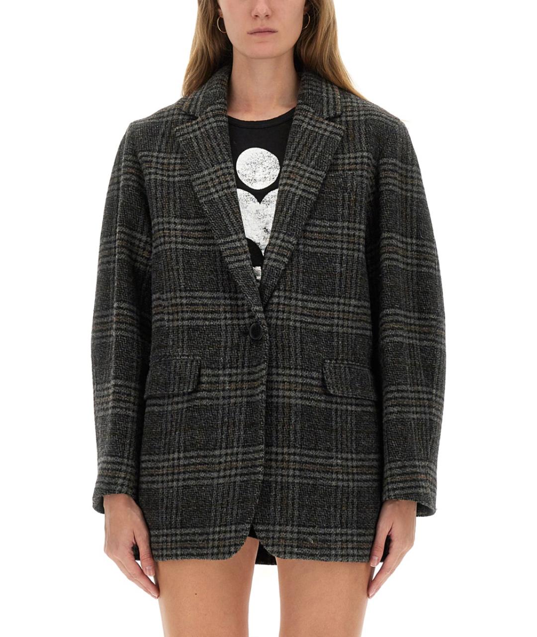ISABEL MARANT ETOILE Серый шерстяной жакет/пиджак, фото 2