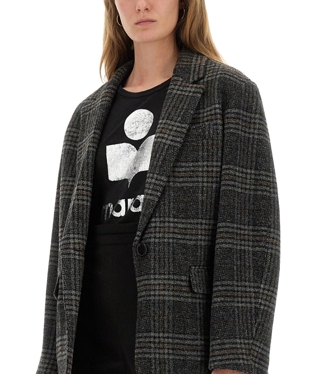ISABEL MARANT ETOILE Серый шерстяной жакет/пиджак, фото 5