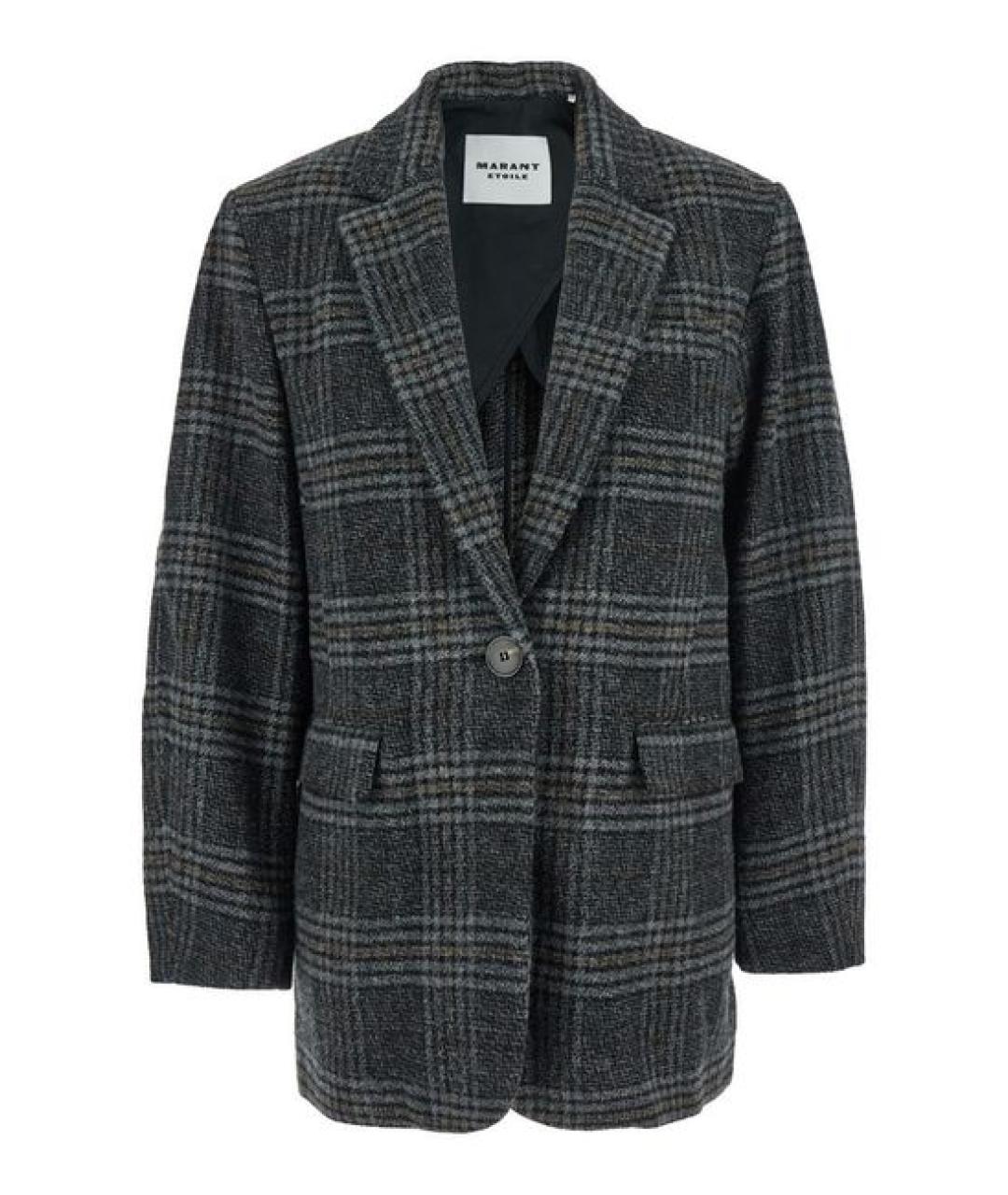 ISABEL MARANT ETOILE Серый шерстяной жакет/пиджак, фото 1