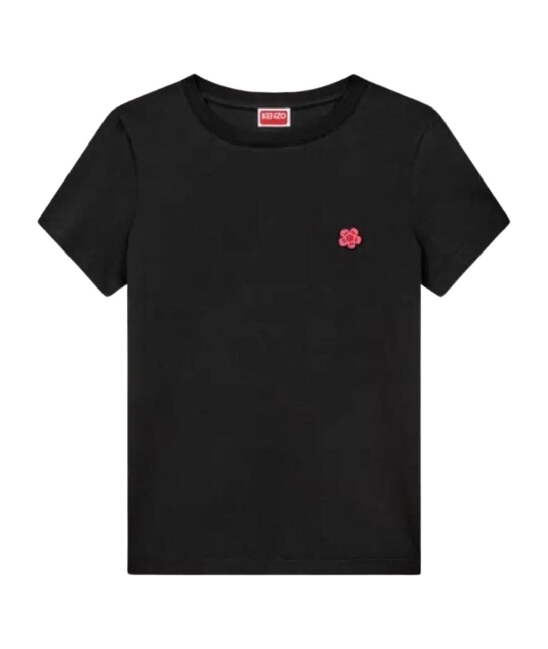 KENZO Черная хлопковая футболка, фото 1